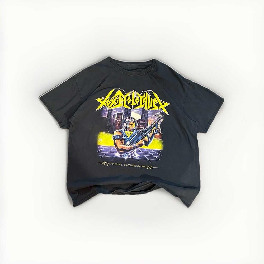 Toxic Holocaust Primal Fire Thrash Metal Graphic T Shirt Black Mens Size Large